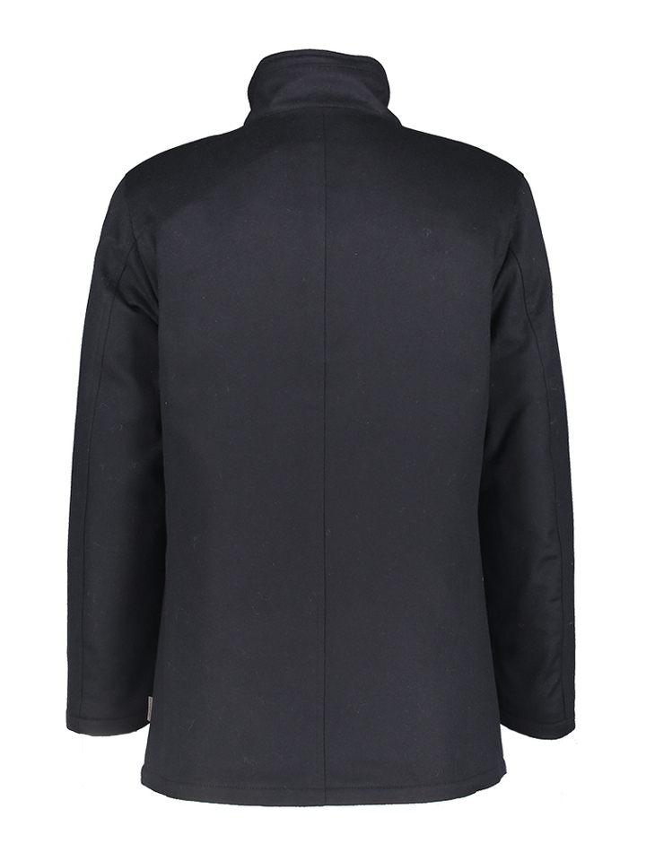 Donkerblauwe wollen mantel Flore Lodenfrey