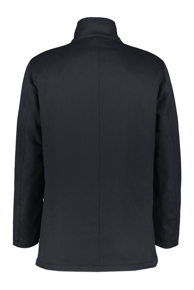 Donkerblauwe wollen mantel Lodenfrey