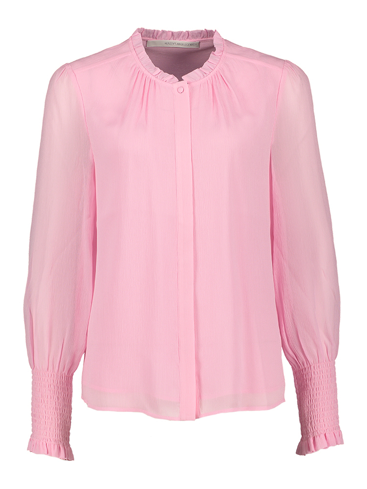Lichtroze blouse met lange mouwen Herzen's
