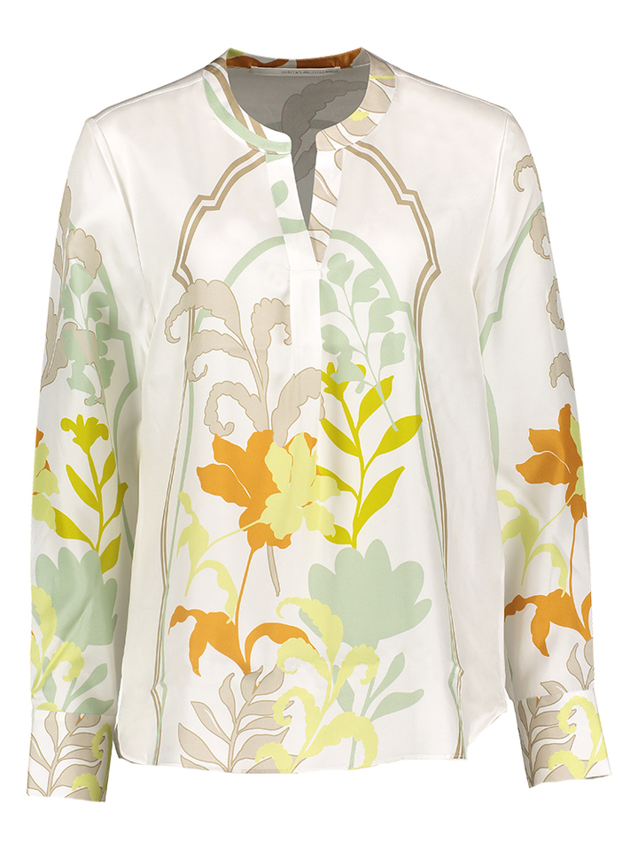 Beige bloes met multicolor print Herzen's