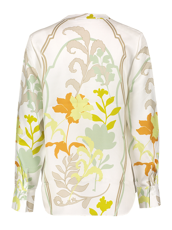 Beige bloes met multicolor print Herzen's