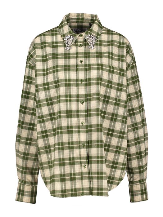 Geruiten blouse met glitter detail Juices Essentiel