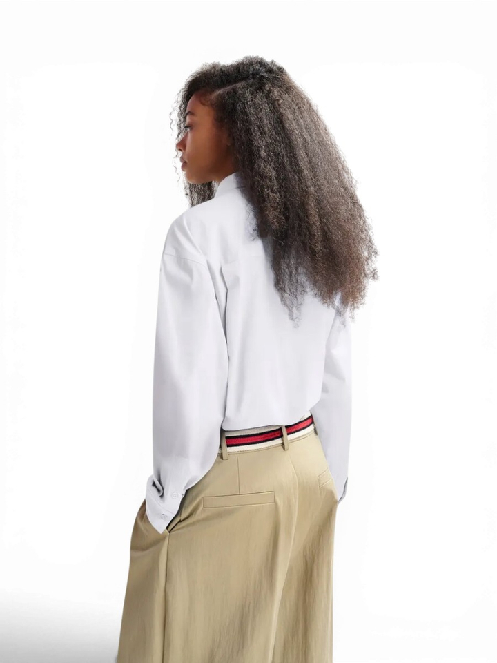 Witte blouse met zwart knoopdetail Jambers Essentiel