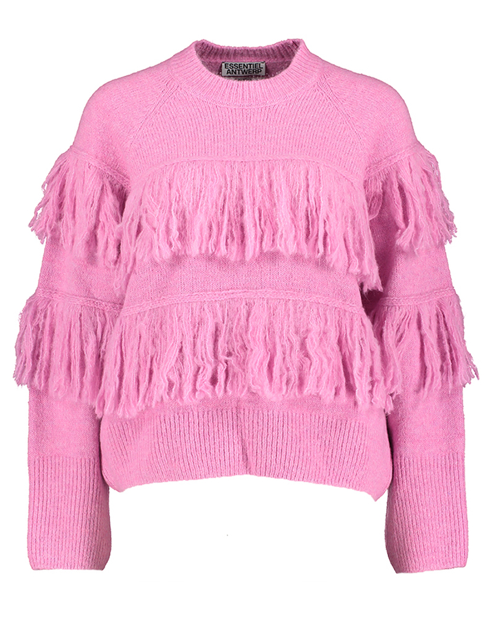 Roze trui met ruffles Johns Essentiel