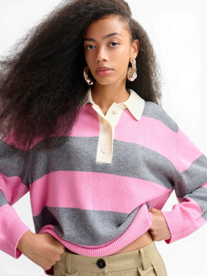 Oversized gestreepte trui Jarn Essentiel