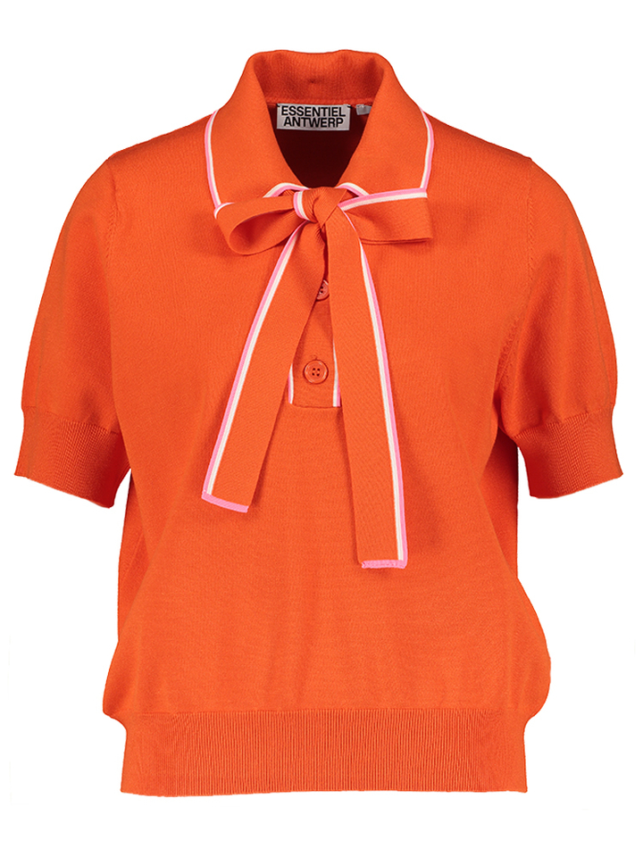 Oranja polo met strikdetail Jojoba Essentiel