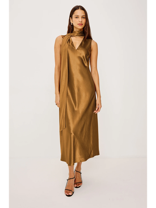 Brons kleurige feestelijke jurk Lorenza Rails