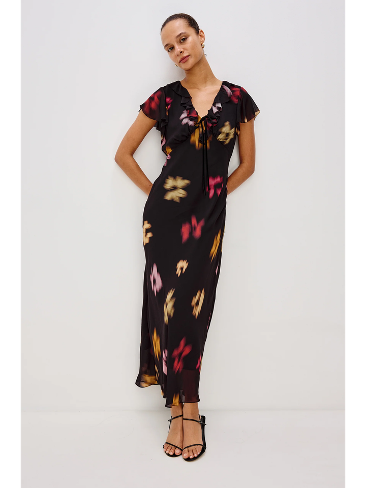 Zwarte jurk met print Neela Rails