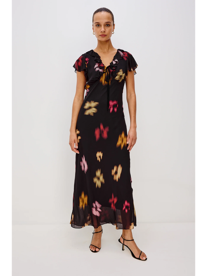 Zwarte jurk met print Neela Rails