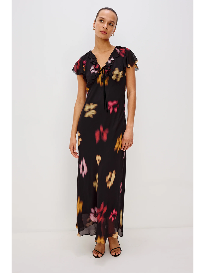 Zwarte jurk met print Neela Rails