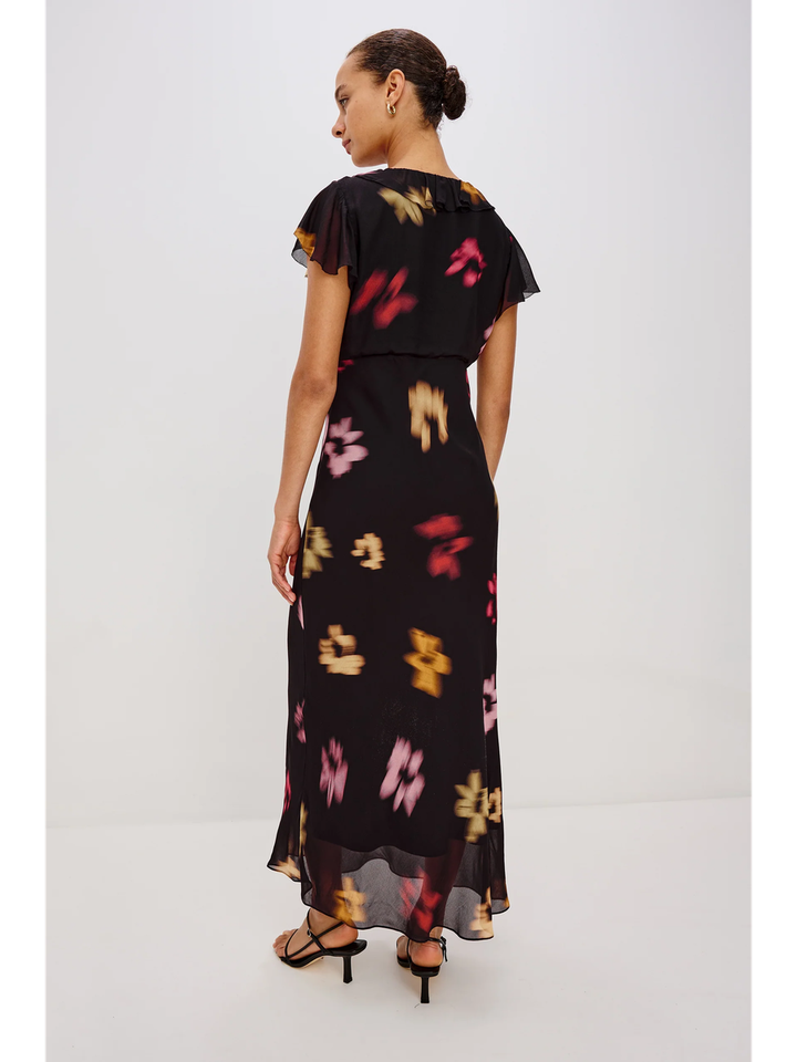 Zwarte jurk met print Neela Rails