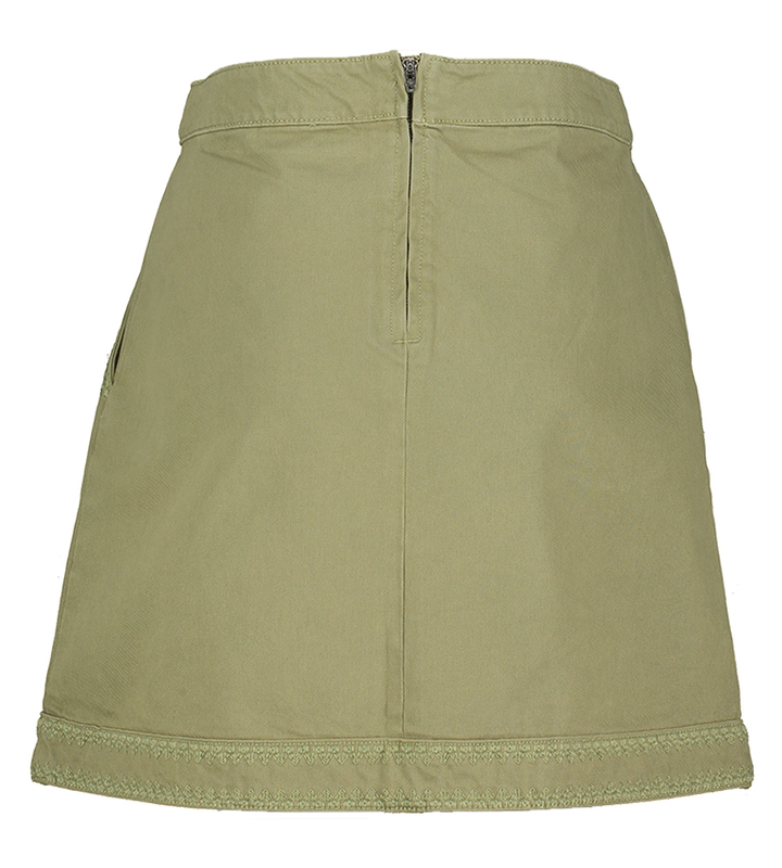 Groene rok met borduur detail OLia sk Ichi