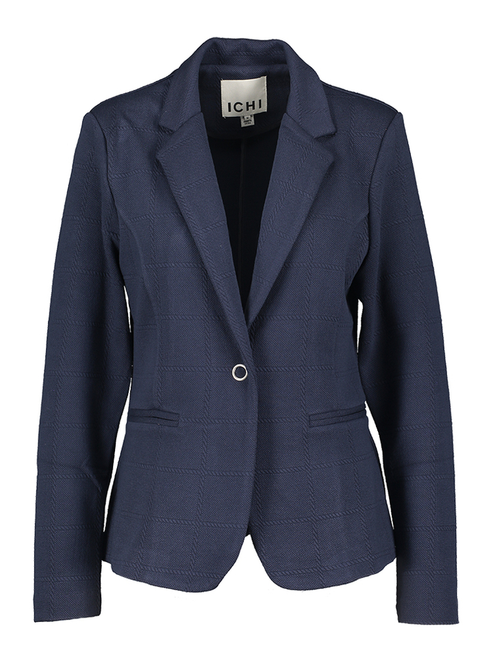 Blauwe blazer structuur Kate Ichi