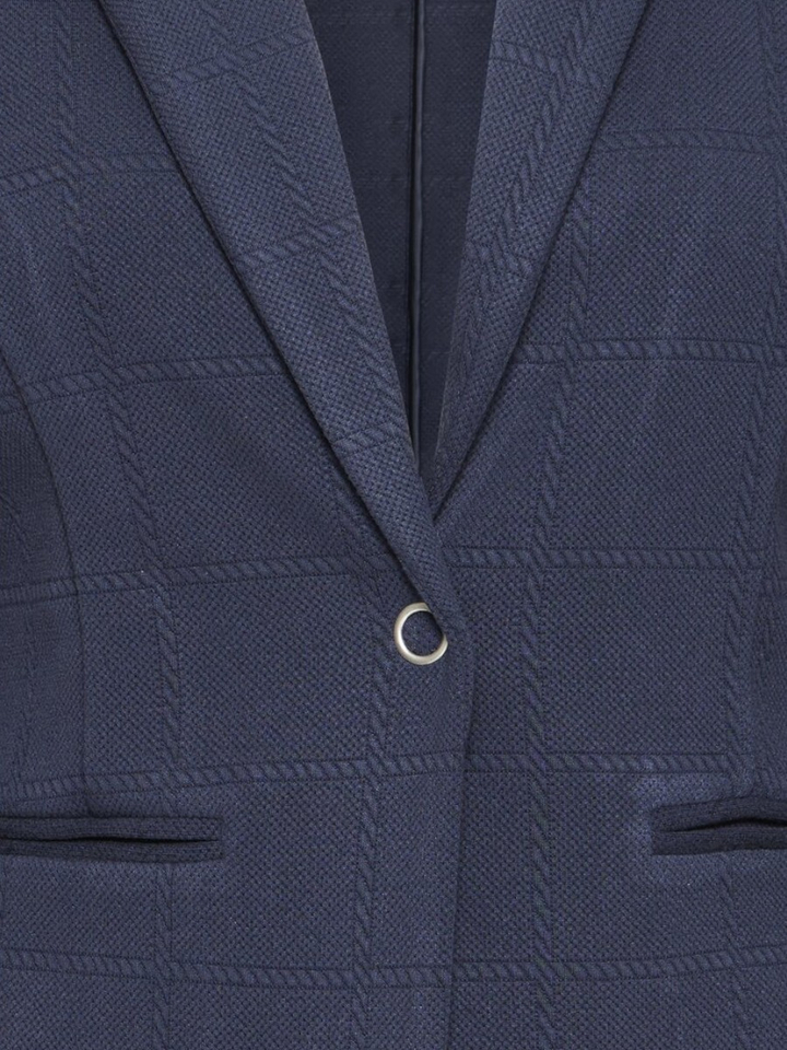 Blauwe blazer structuur Kate Ichi