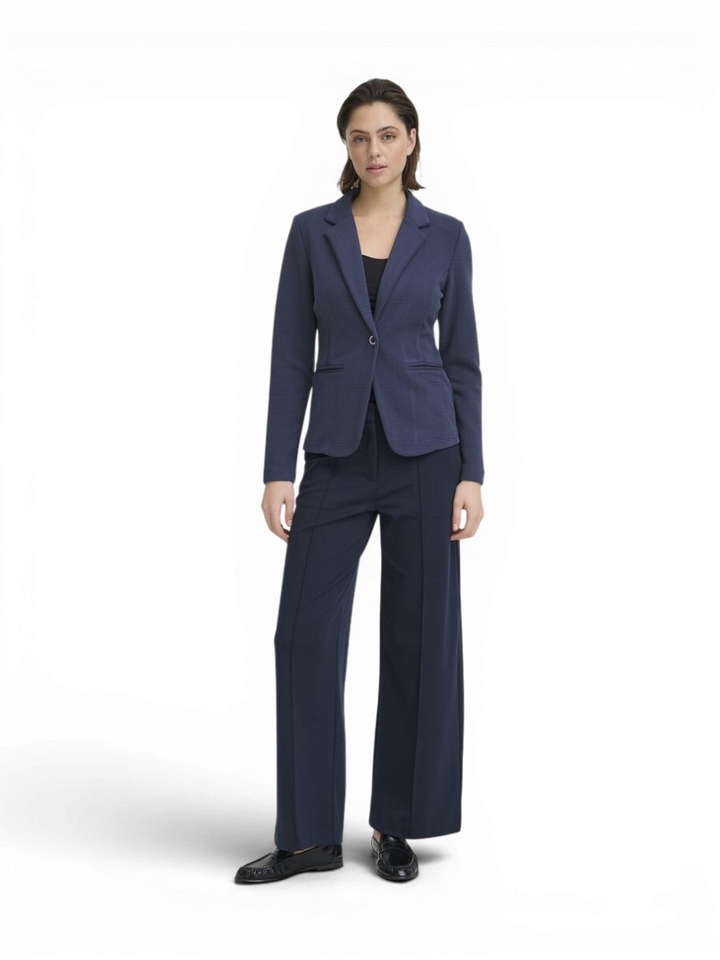 Blauwe blazer structuur Kate Ichi