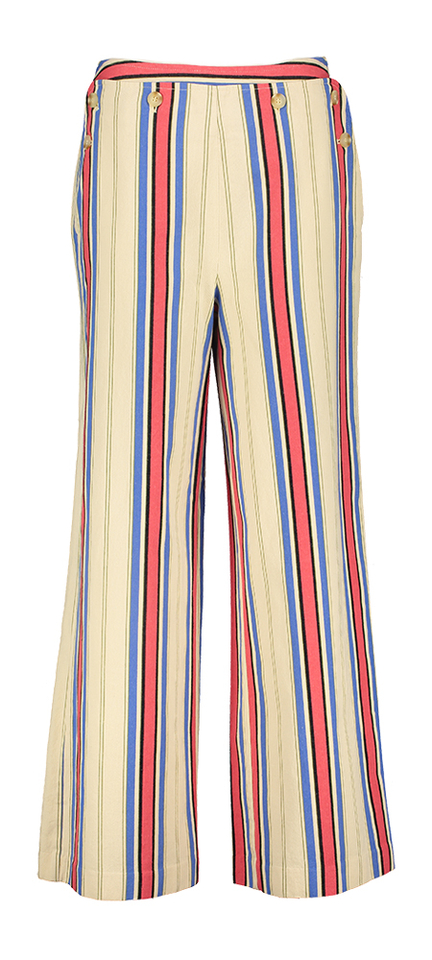 Multi color gestreepte wijde broek Fania Ichi