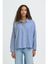 Blauw gestreepte oversized bloes Giley Ichi 