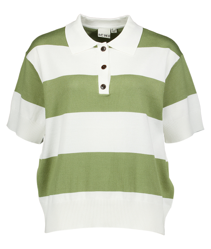 Groene gestreepte polo korte mouw Luls polo Ichi