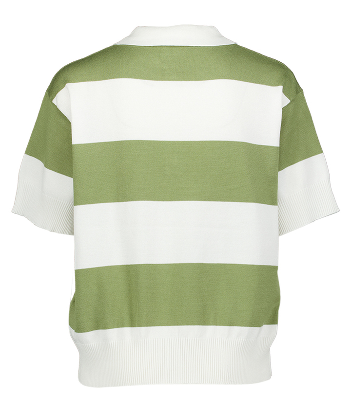 Groene gestreepte polo korte mouw Luls polo Ichi