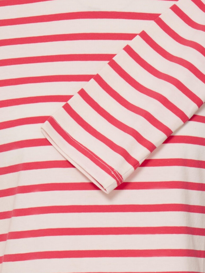 Roze gestreepte t-shirt Mira Loose Ichi