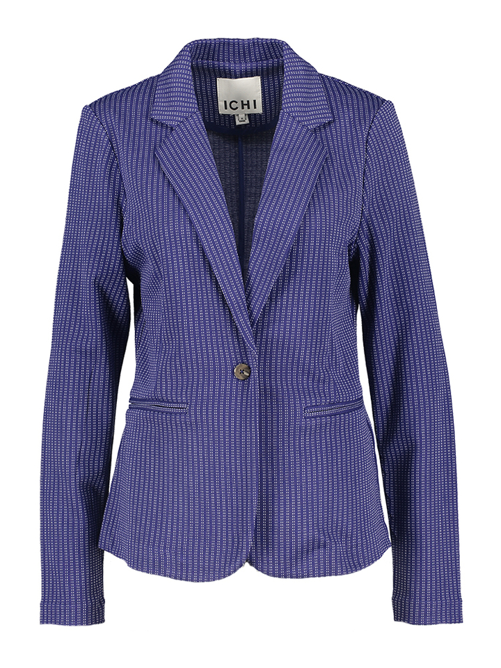 Blauwe blazer met streepjes print Ruti Ichi