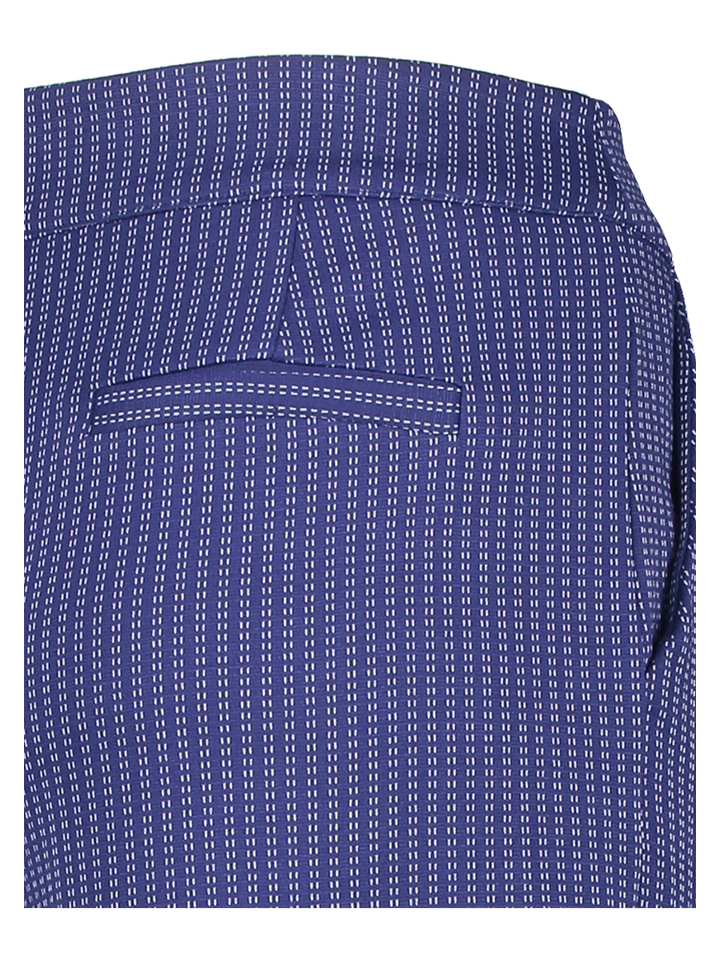 Blauwe wijdvallende broek met streepjes print Ruti Ichi