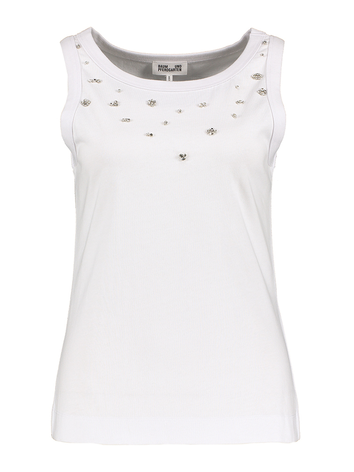 Witte top met strass detail Joline Baum Und Pferdgarten