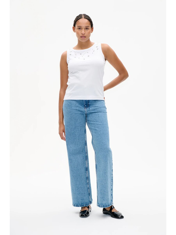 Witte top met strass detail Joline Baum Und Pferdgarten