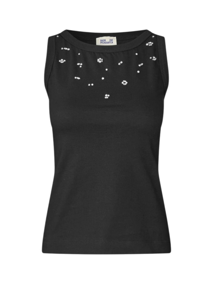 Zwarte top met studs Joline Baum Und Pherdgarten