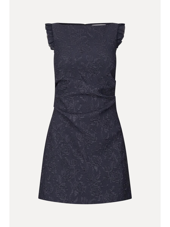 Zwarte jurk met bloemen print Stine Goya 