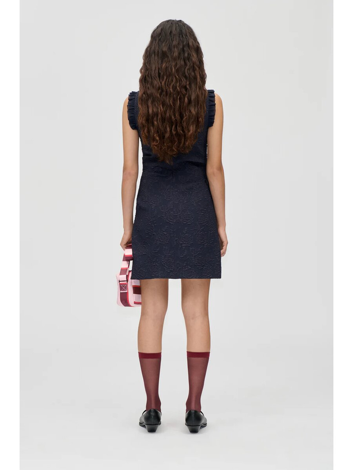 Zwarte jurk met bloemen print Stine Goya 