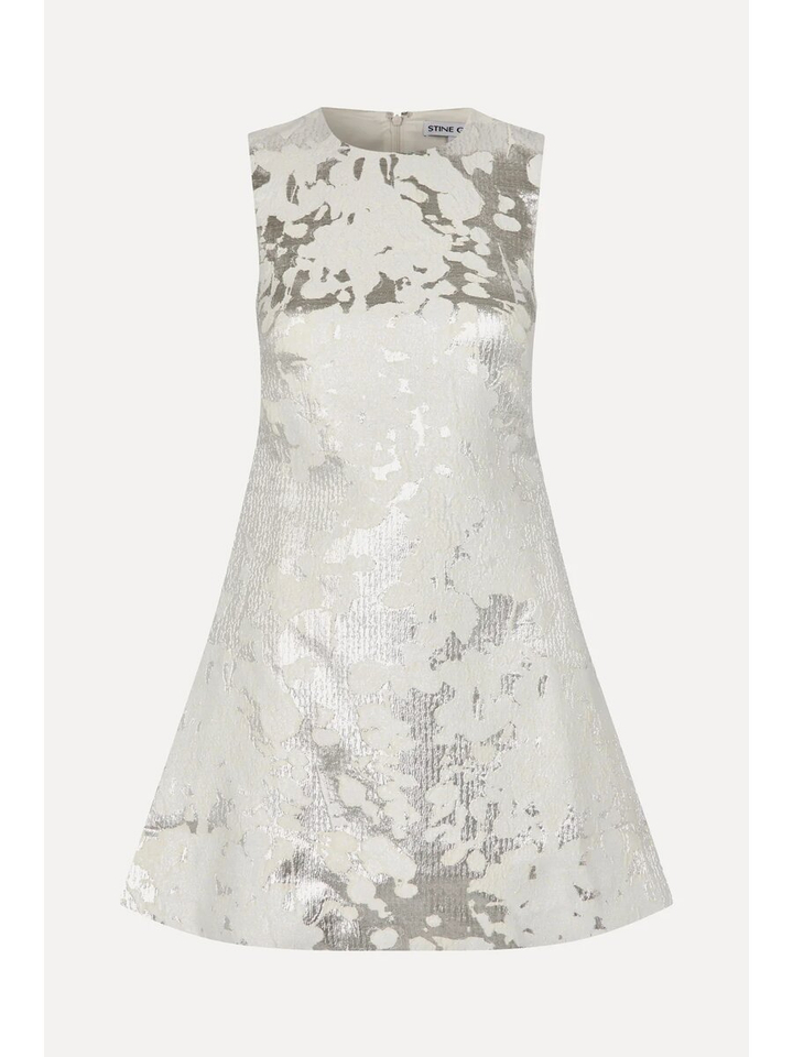 Zilver jurk met print Stine Goya 
