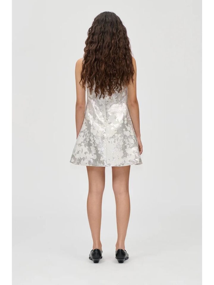 Zilver jurk met print Stine Goya 
