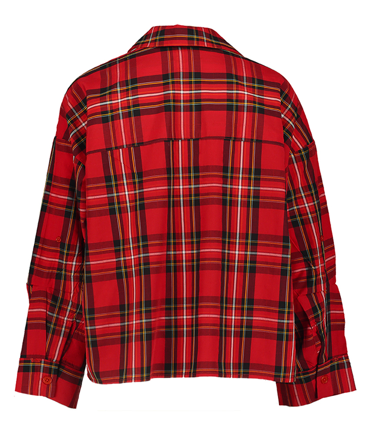 Rode geruite korte bloes Nikki Rae