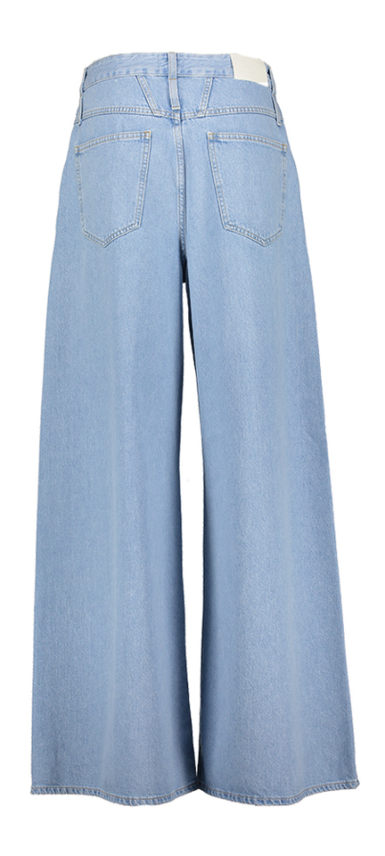 Lichtblauwe wide leg jeans met riem Closed 