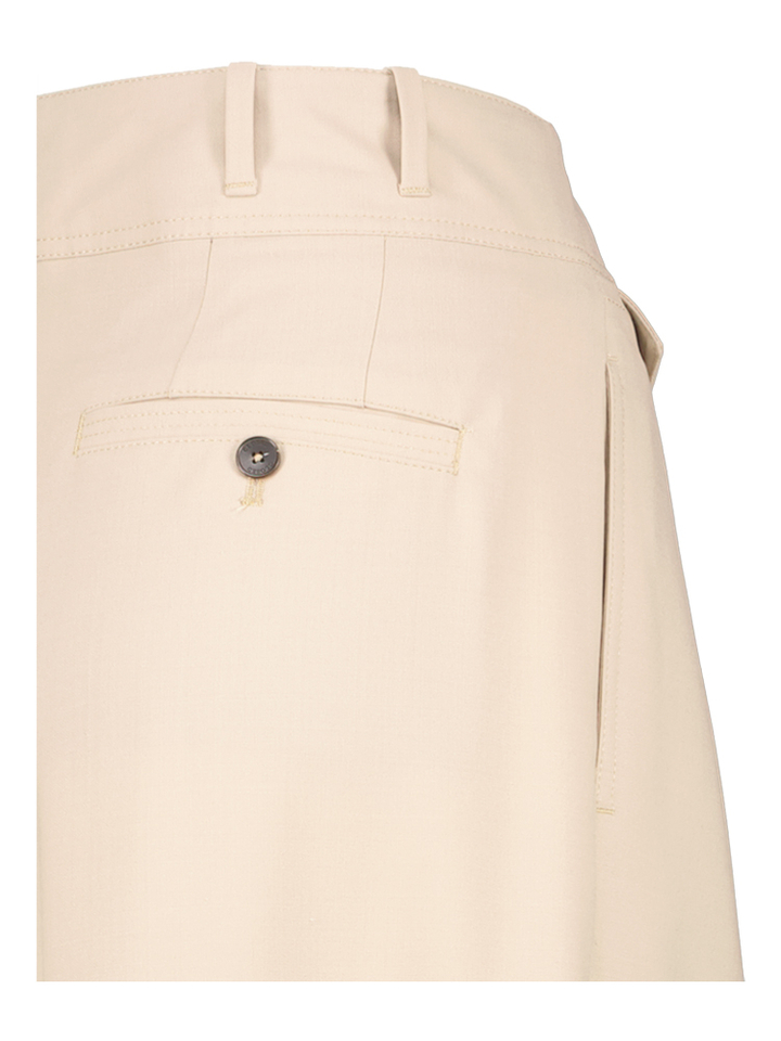 Beige wijde broek met bandplooi Closed