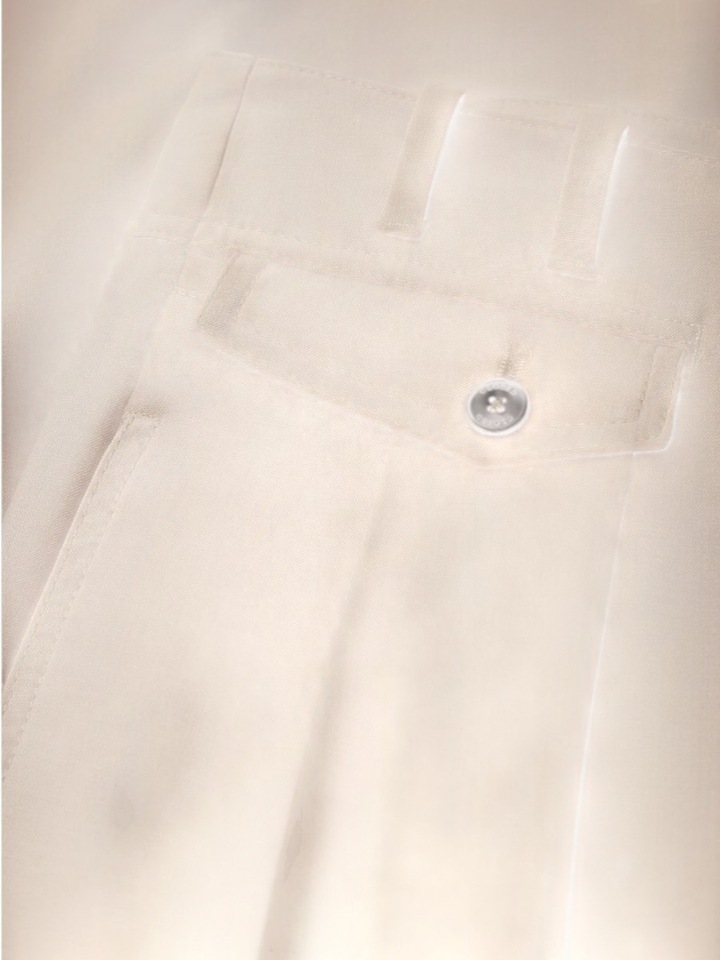 Beige wijde broek met bandplooi Closed