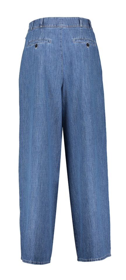 Blauwe loose fit jeans met bandplooi Closed