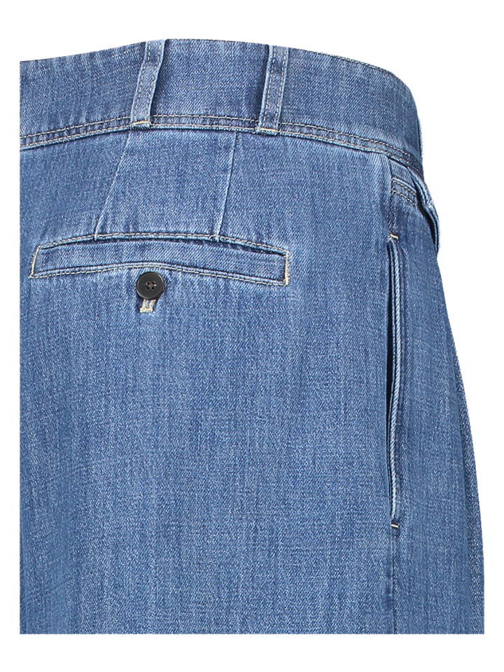 Blauwe loose fit jeans met bandplooi Closed