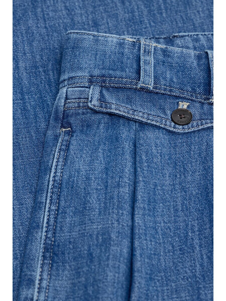 Blauwe loose fit jeans met bandplooi Closed