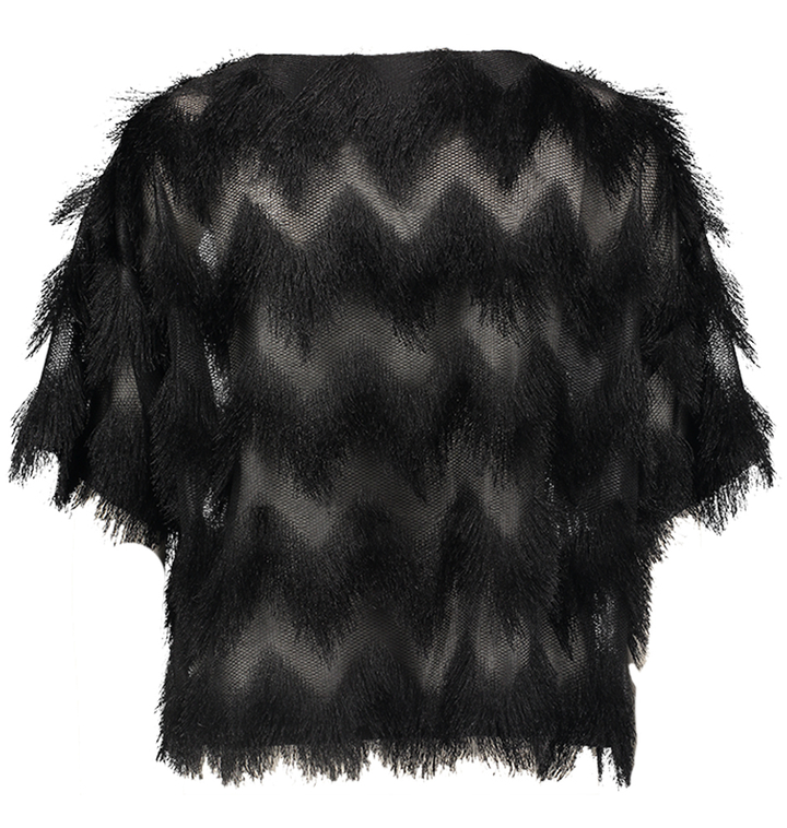 Zwarte sierlijke blouse Rossi Munthe