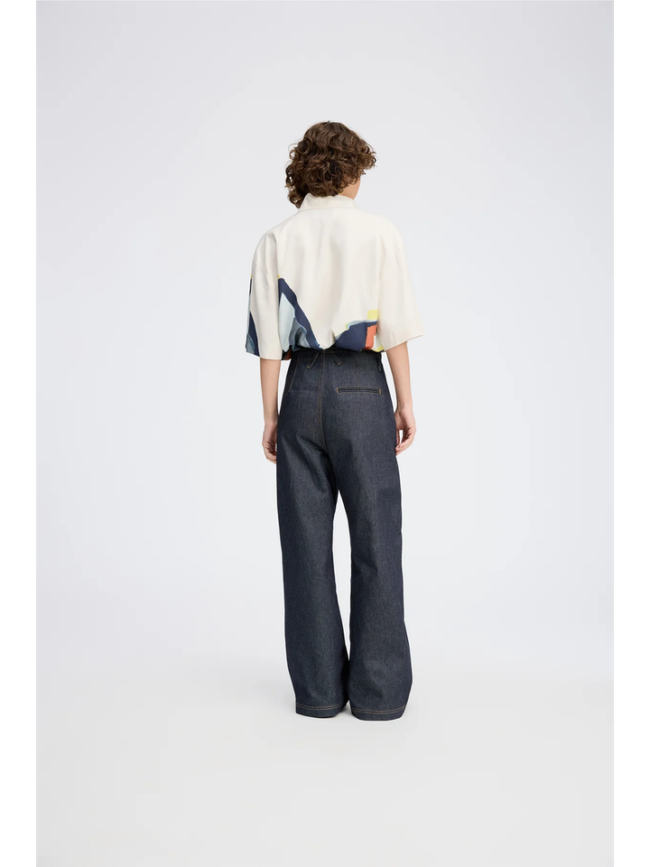 Beige blouse met multi-color detail Roger Munthe 