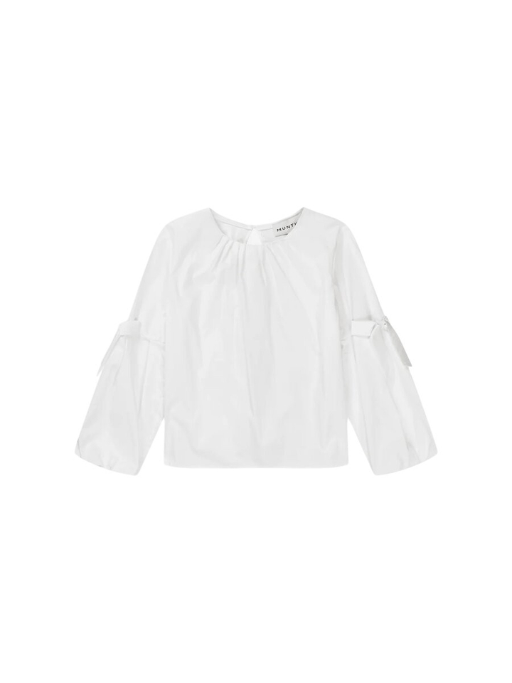 Witte casual blouse met ronde hals Raelyn Munthe