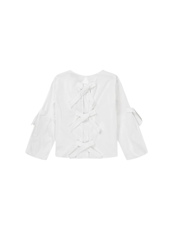 Witte casual blouse met ronde hals Raelyn Munthe