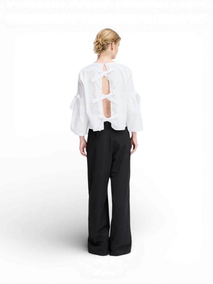 Witte casual blouse met ronde hals Raelyn Munthe