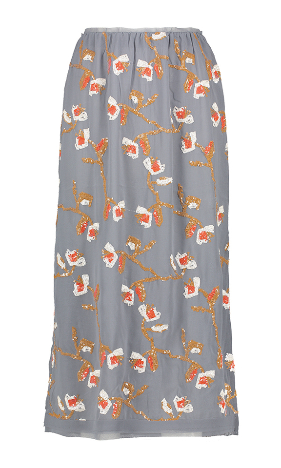 Grijze rok met pailliet Omi Munthe