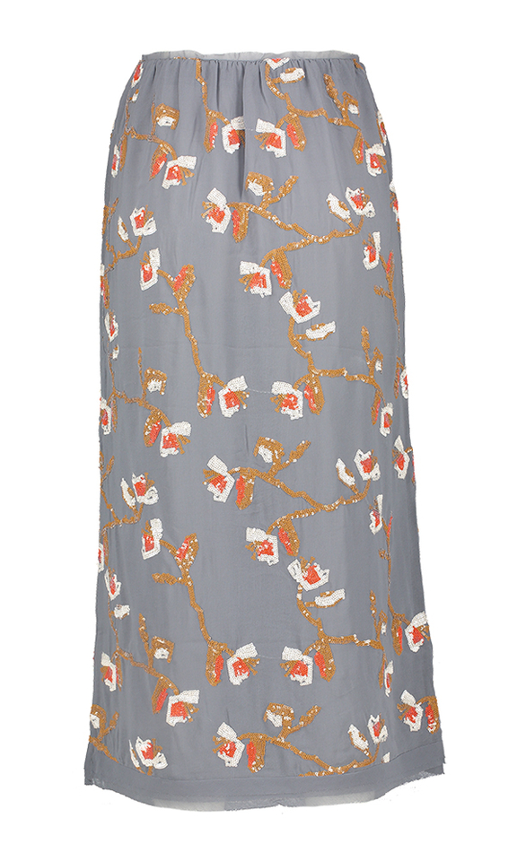 Grijze rok met pailliet Omi Munthe