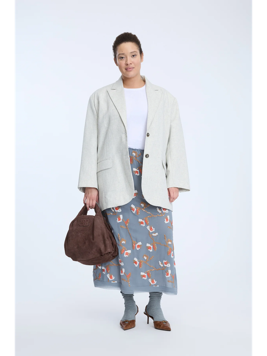 Grijze rok met pailliet Omi Munthe