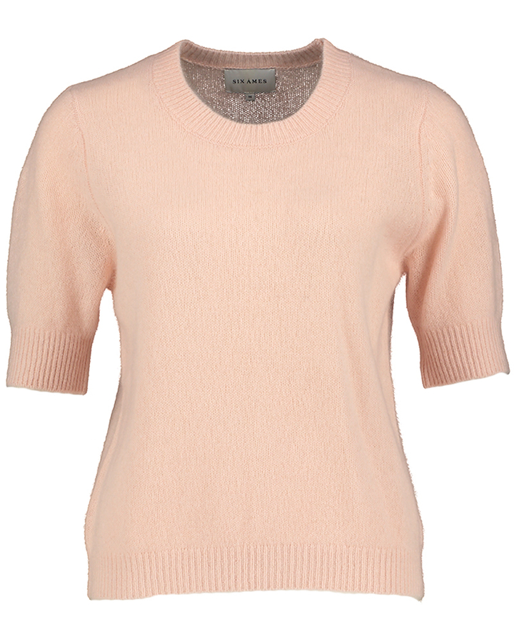 Roze trui met korte mouw Rocca Six