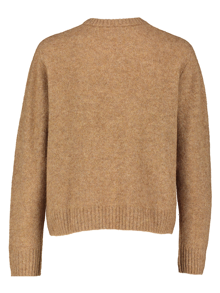Bruine casual trui met ronde hals Lily Six 